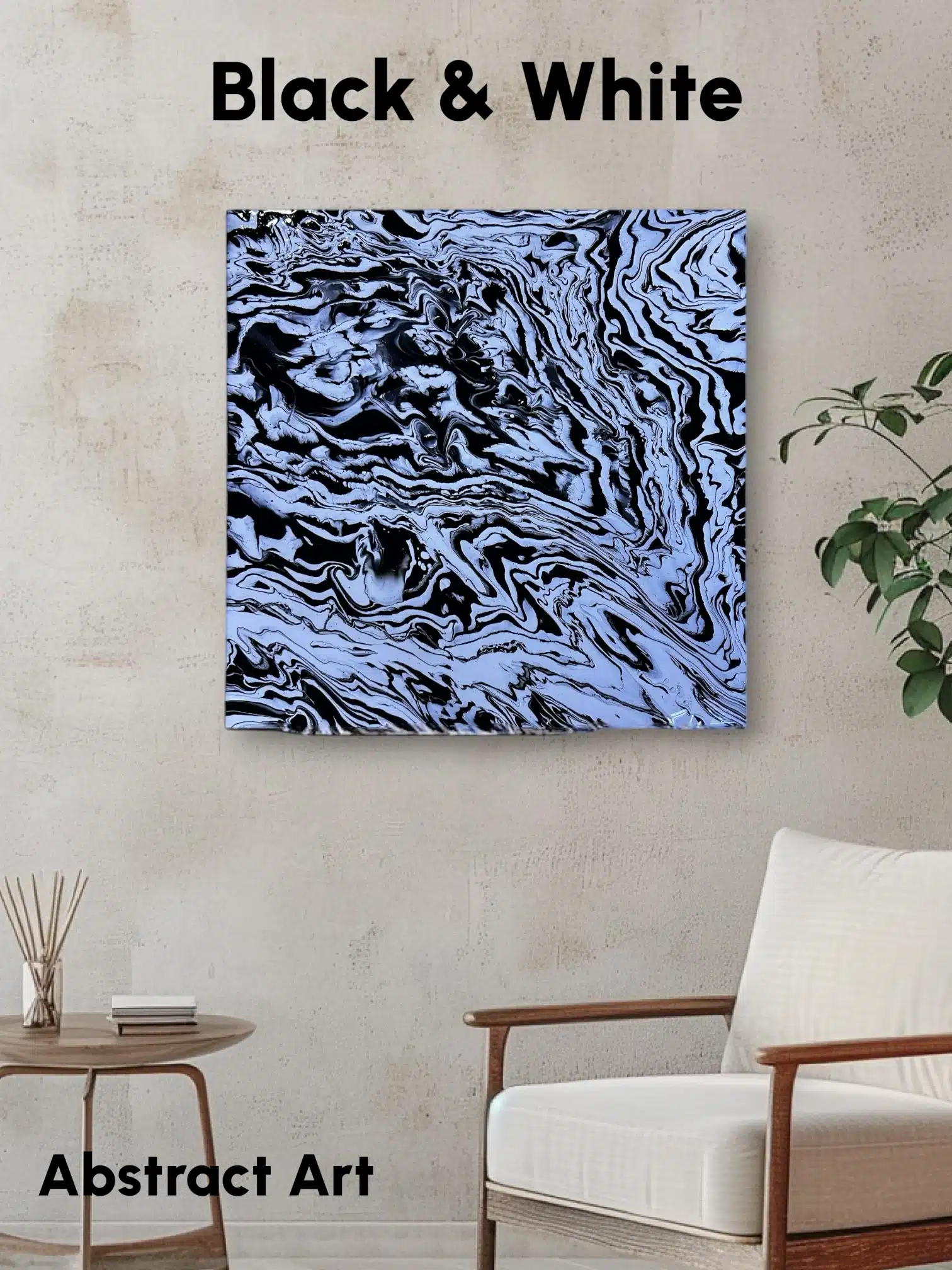 Acrylbild Black & White 50 x 50 cm